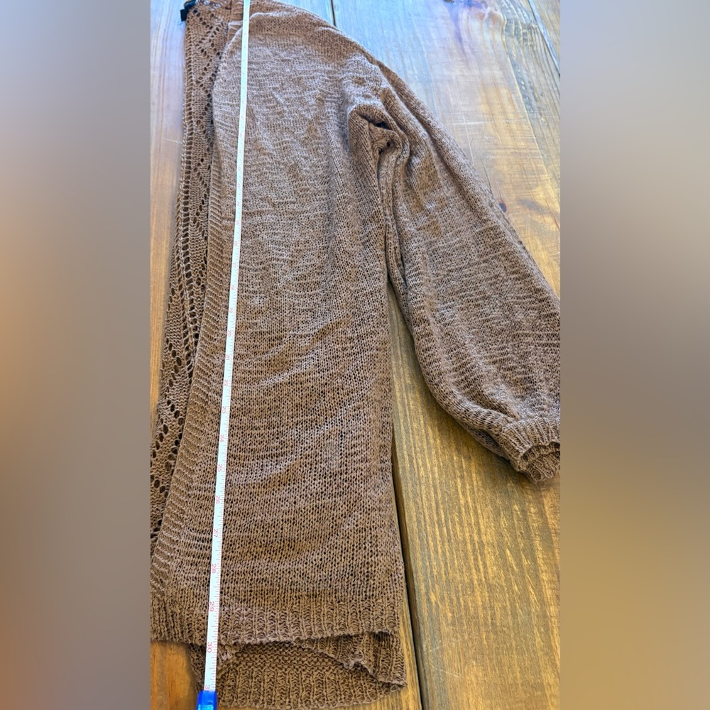 Heyson Rust Open Knit Cardigan - Picture 6 of 7
